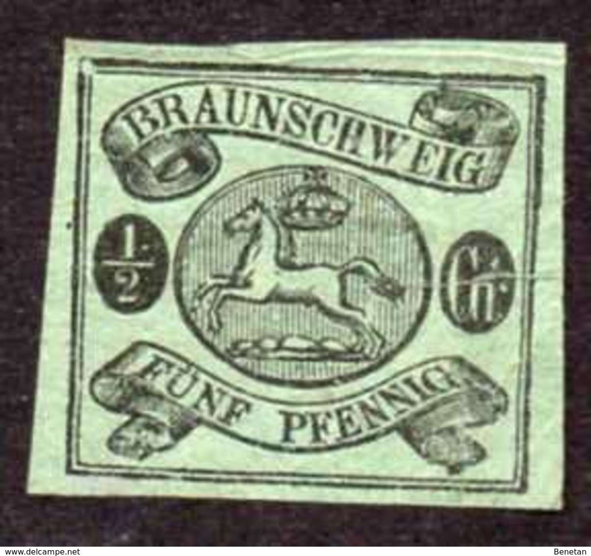 Germany Braunschweig Yv# 6 Mint No Gum - Brunswick