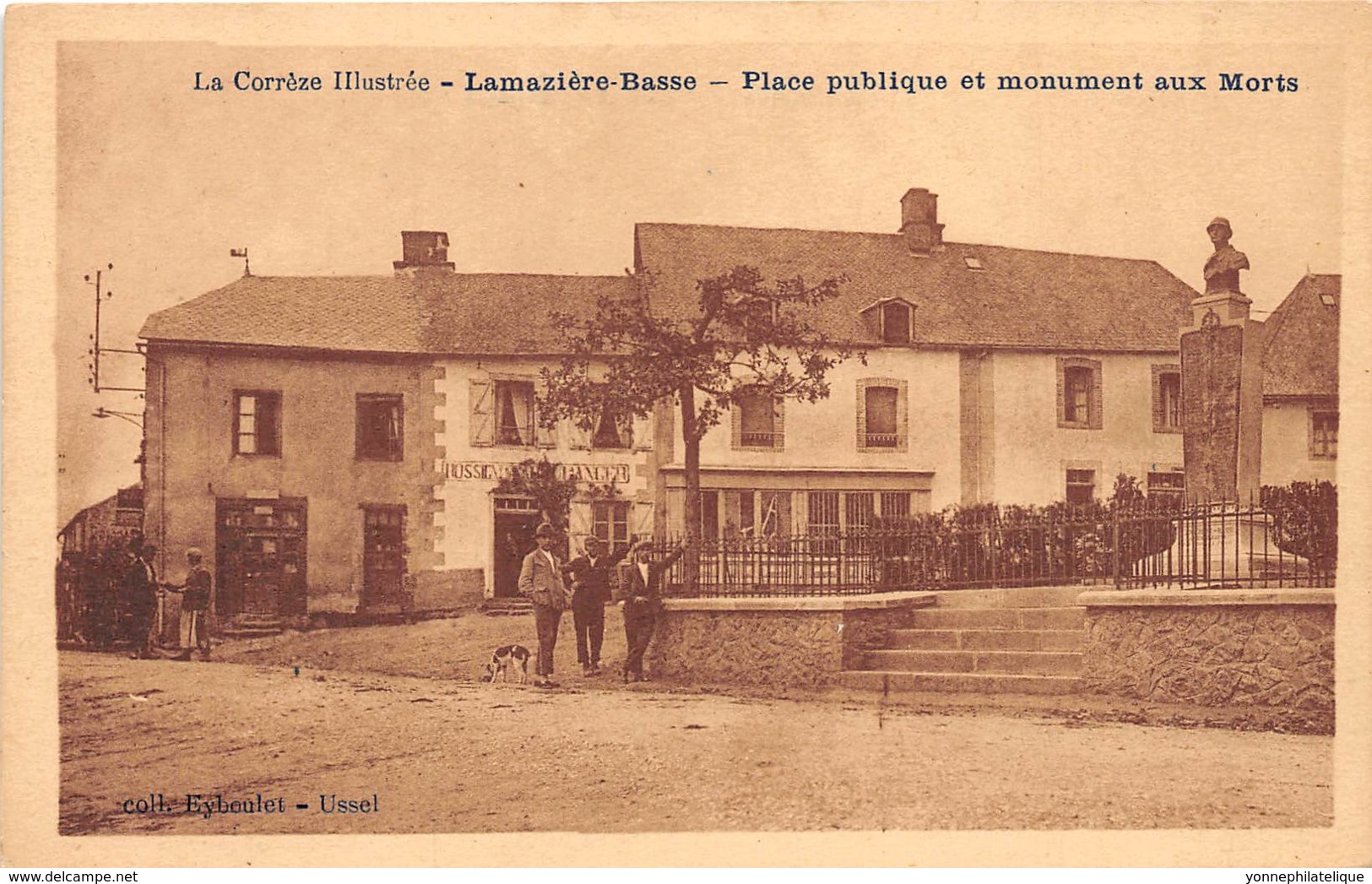 19 - Corrèze / 10020 - Lamazière Basse - Place Publique Et Monument Aux Morts - Autres & Non Classés