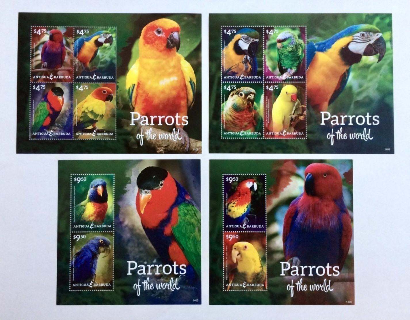 Antigua&Barbuda 2014** Mi.5169-80. Parrots MNH [16;57-58] - Parrots