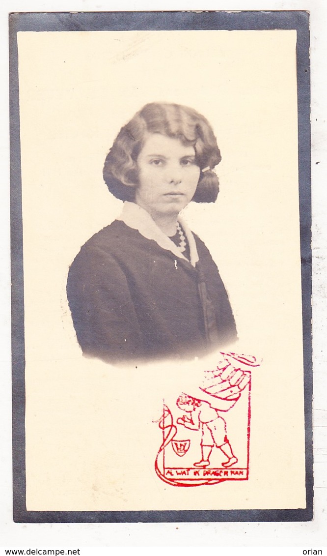 DP Foto - Agnes P. Van De Vyver / Rowies 17j. ° Hekelgem Affligem 1914 † Erembodegem Aalst 1931 - Devotieprenten