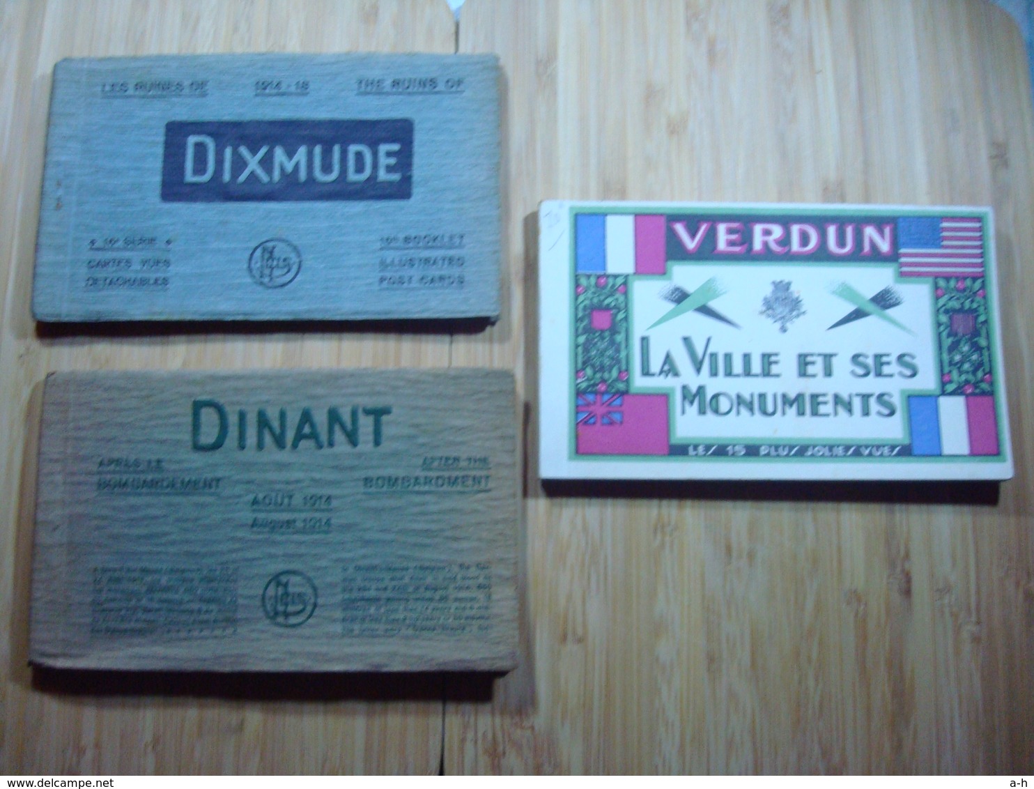 3 Carnets Cartes Postales Historique . 2 Carnets Photos Guerre 14 - 18 + Verdun Ville - Verzamelingen & Kavels