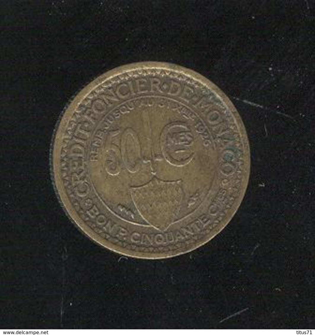 50 Centimes Monaco 1924 - 1922-1949 Louis II