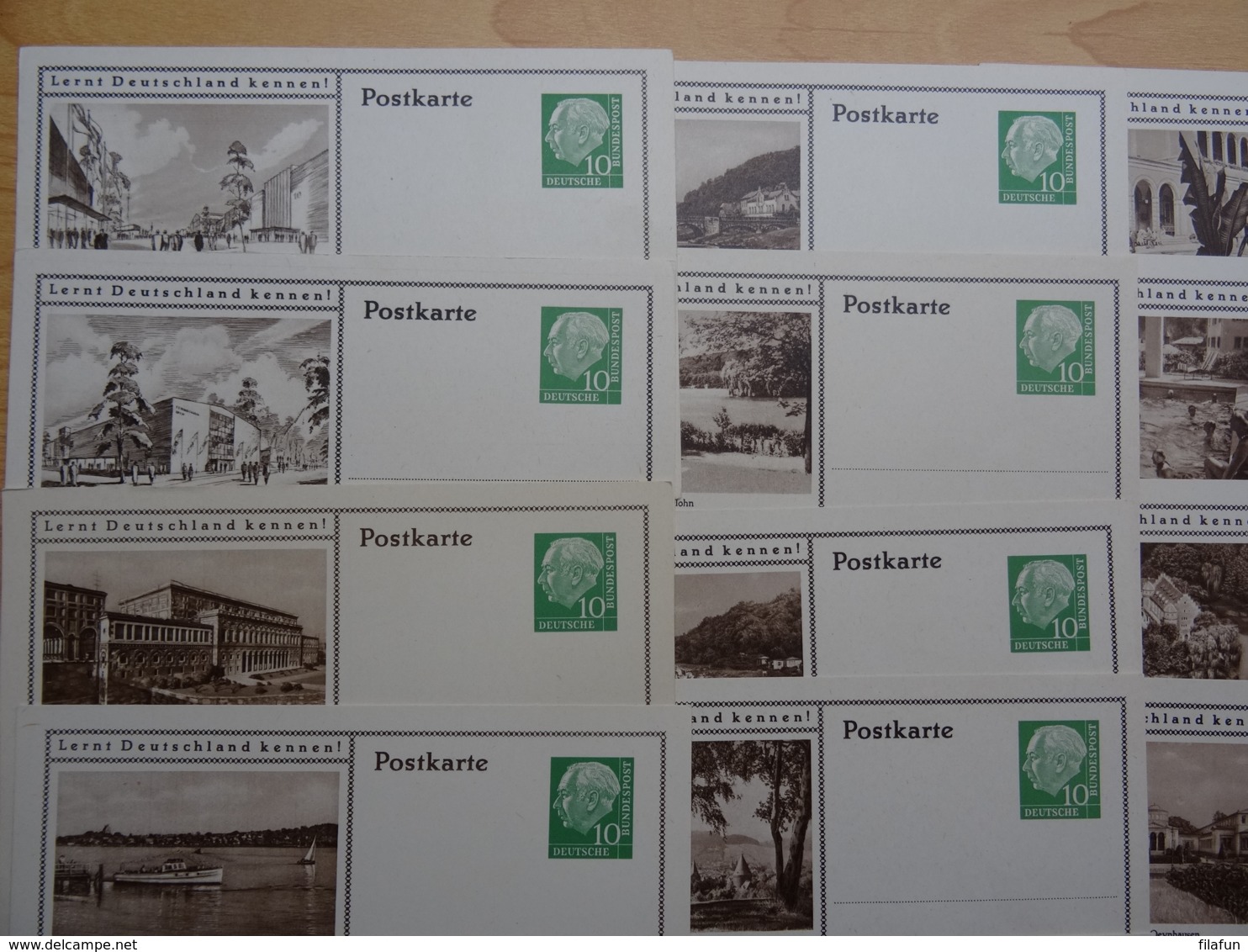 Deutschland - 1954/5 - 25 Bildpostkarten - Geïllustreerde Postkaarten - Ongebruikt