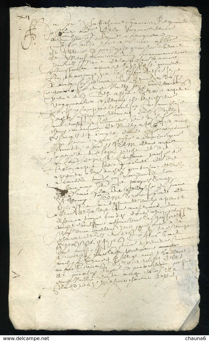 Manuscrit Très Ancien à Déterminer, 4 Pages, 2 écrites, écriture Fine - Manuscrits
