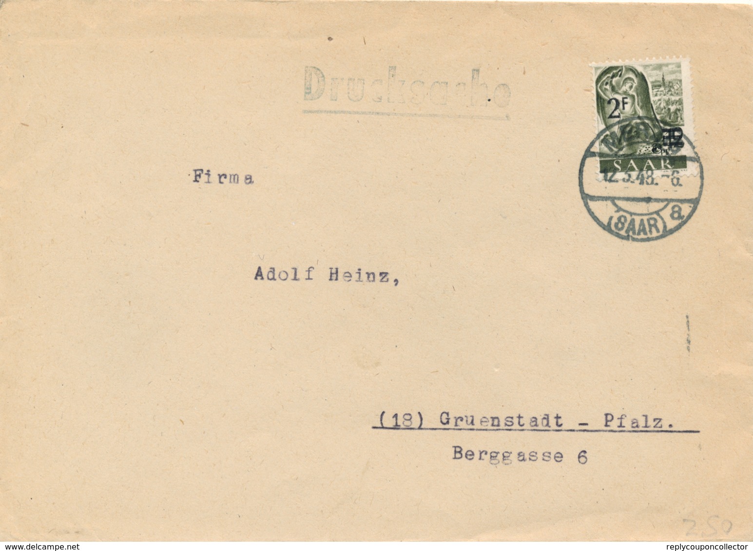 MERZIG - /Saarland - 1948 , Brief Nach Grünstadt - Lettres & Documents