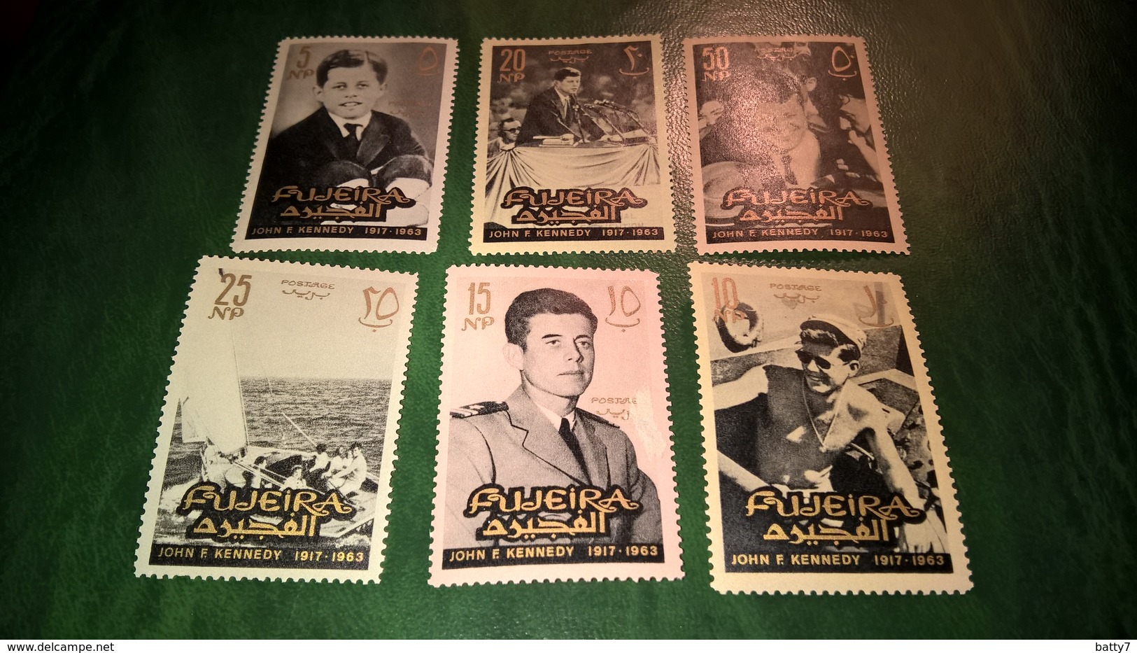 FUJEIRA 1965 KENNEDY - LINGUELLATI - 6 VALORI - Fujeira