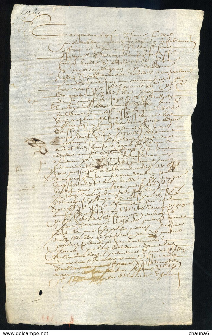 Manuscrit Très Ancien à Déterminer, 2 Pages,  écriture Fine, Papier Filigrané. - Manuscrits