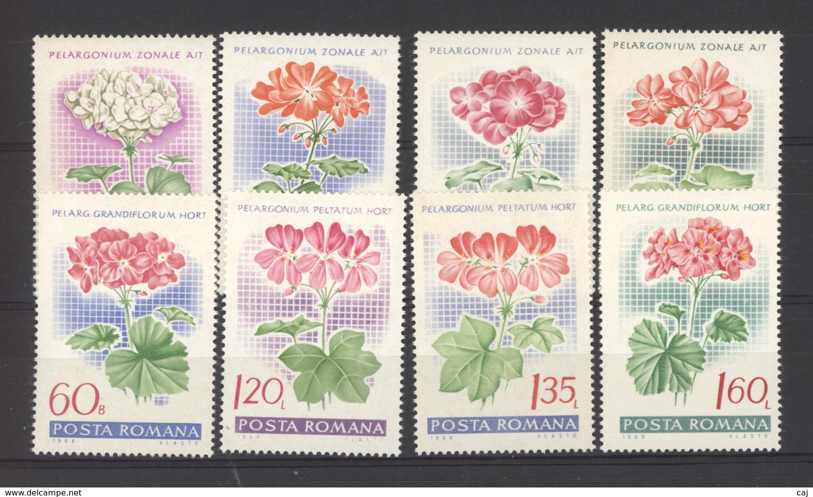 Roumanie  :  Yv  2389-96  **    Fleur - Flower - Neufs