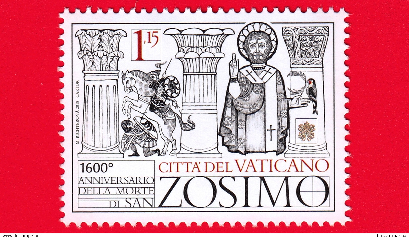 Nuovo - MNH - VATICANO - 2018 - I Papi Santi - Papa San Zosimo - 1.15 - Neufs