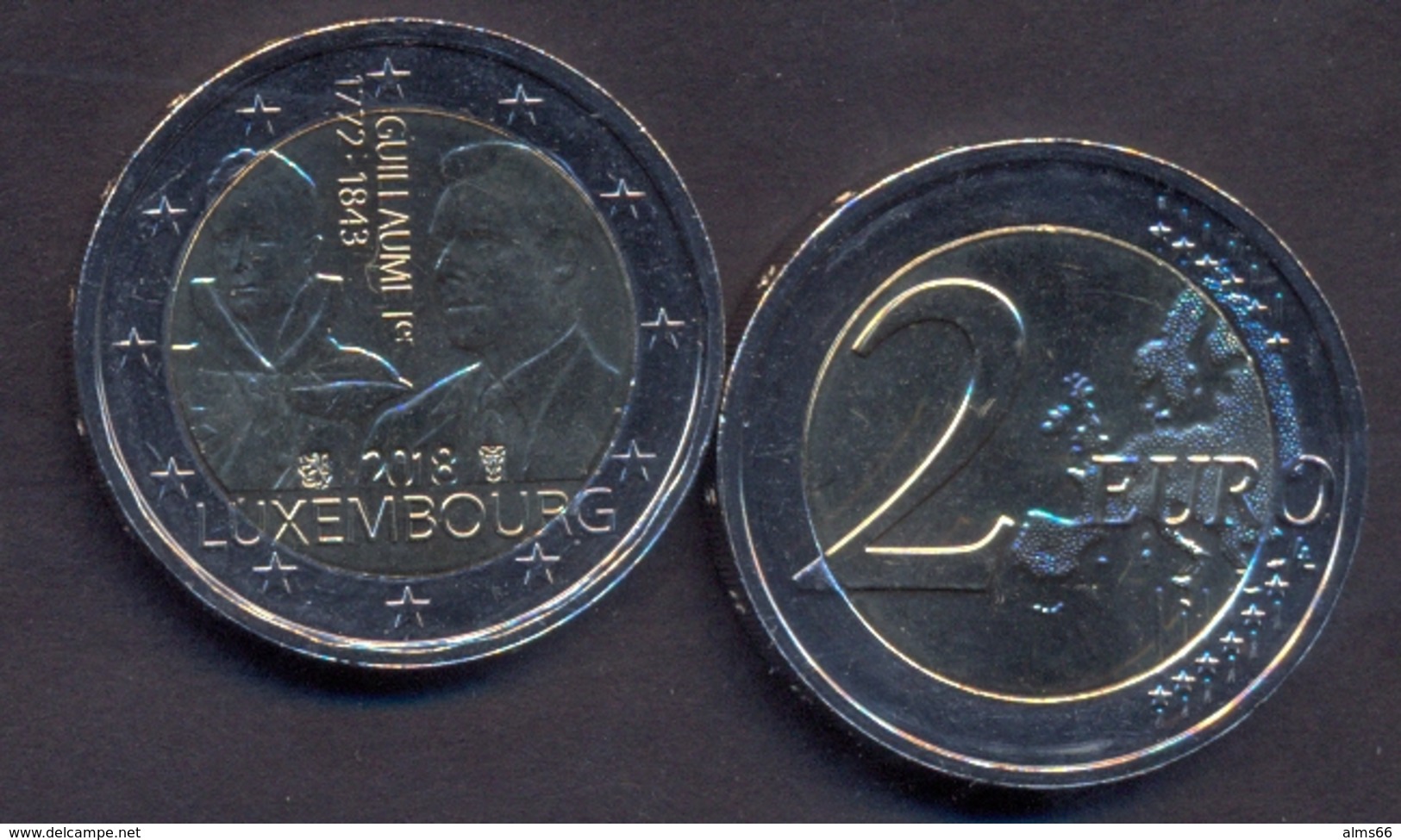 Luxembourg 2 Euro 2018 UNC > (II) 175 Years Since The Death Of Grand Duke William I - Luxemburg