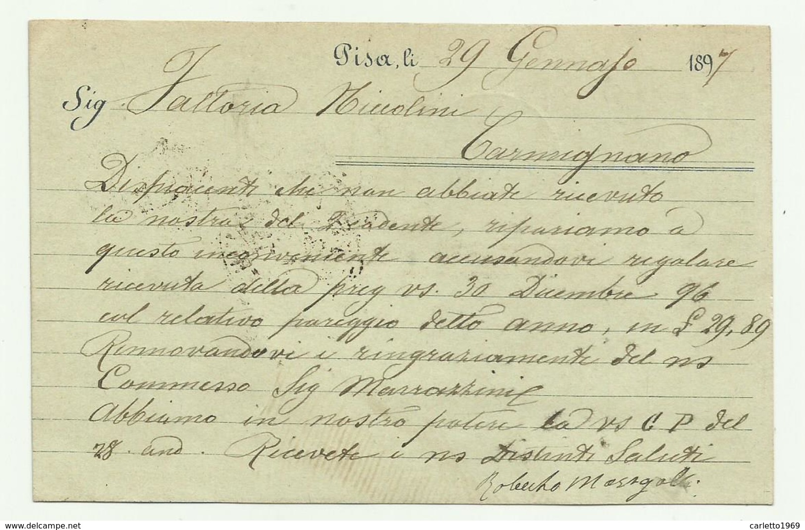 PISA - SERVIZIO GENERALE DI TRASPORTI 1897 - FP - Pisa