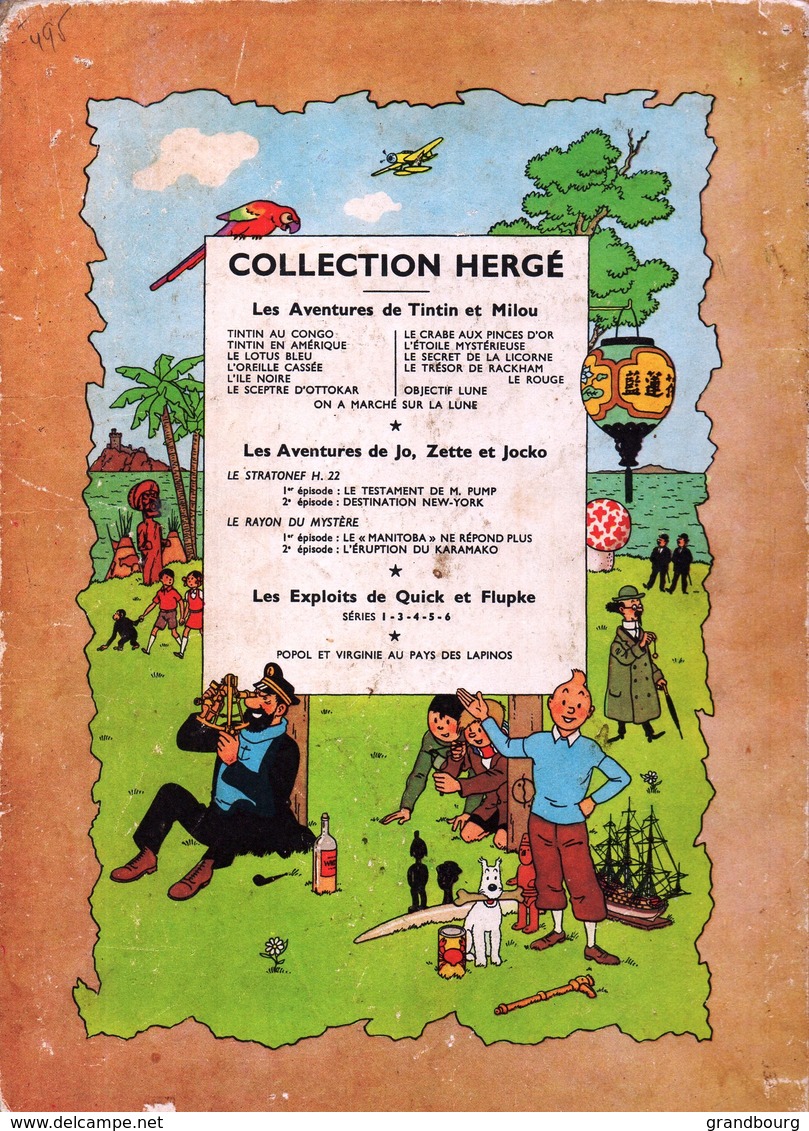 TINTIN LE TRESOR DE RACKAM LE ROUGE Edition 1947 - Tintin