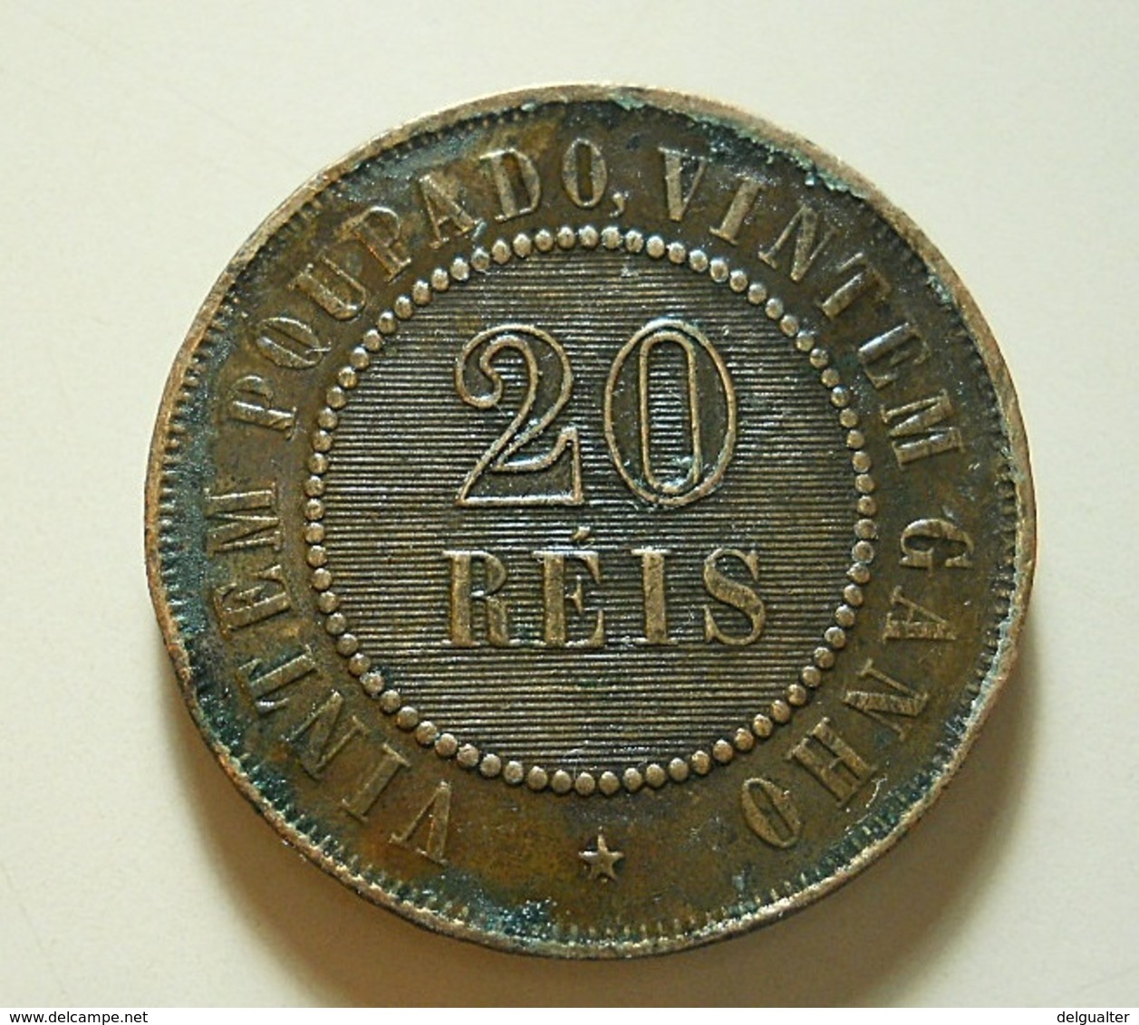 Brazil 20 Reis 1900 Varnished - Brazilië