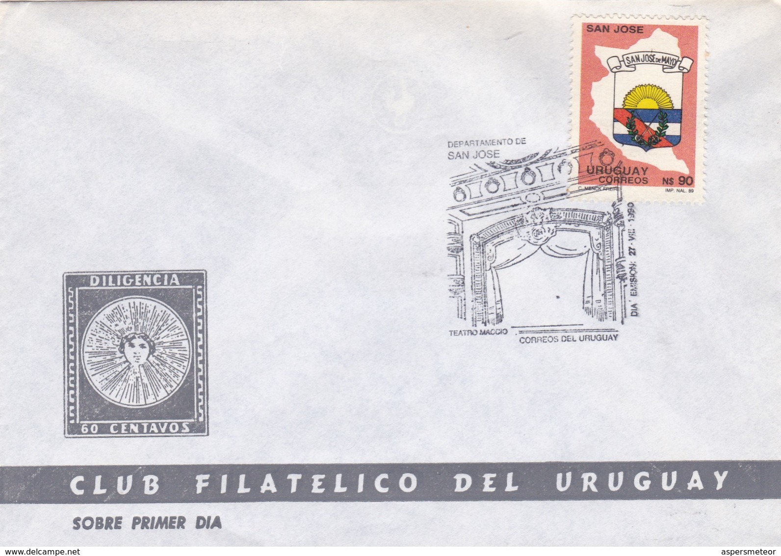 DEPARTAMENTO DE SAN JOSE. FDC 1967 URUGUAY - BLEUP - Uruguay