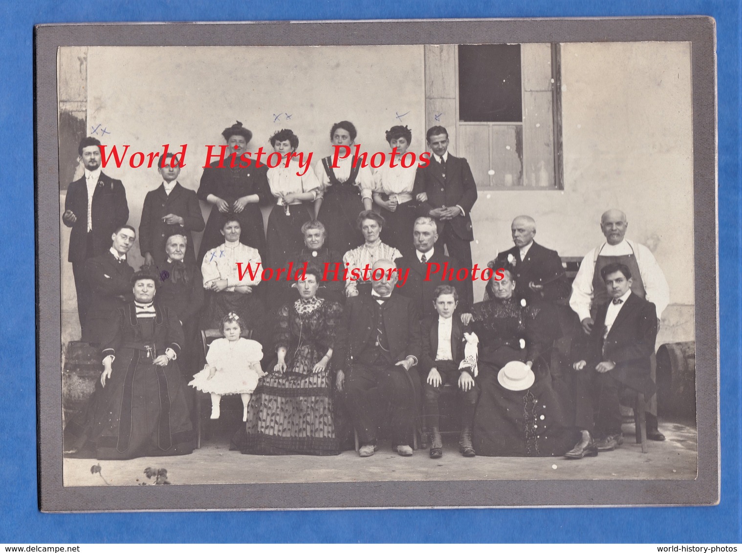 Photo Ancienne - LYON - Portrait De Famille 1ere Communion Chez Jolivot - Charles BERTHELIER , Anna BELLIER , Mm POTHIER - Anciennes (Av. 1900)