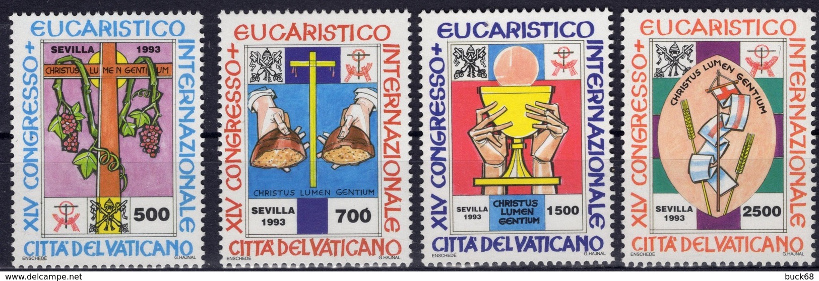 VATICAN Poste 952 à 955 ** MNH Congrès Eucharistique à Séville (CV 9 €) - Neufs