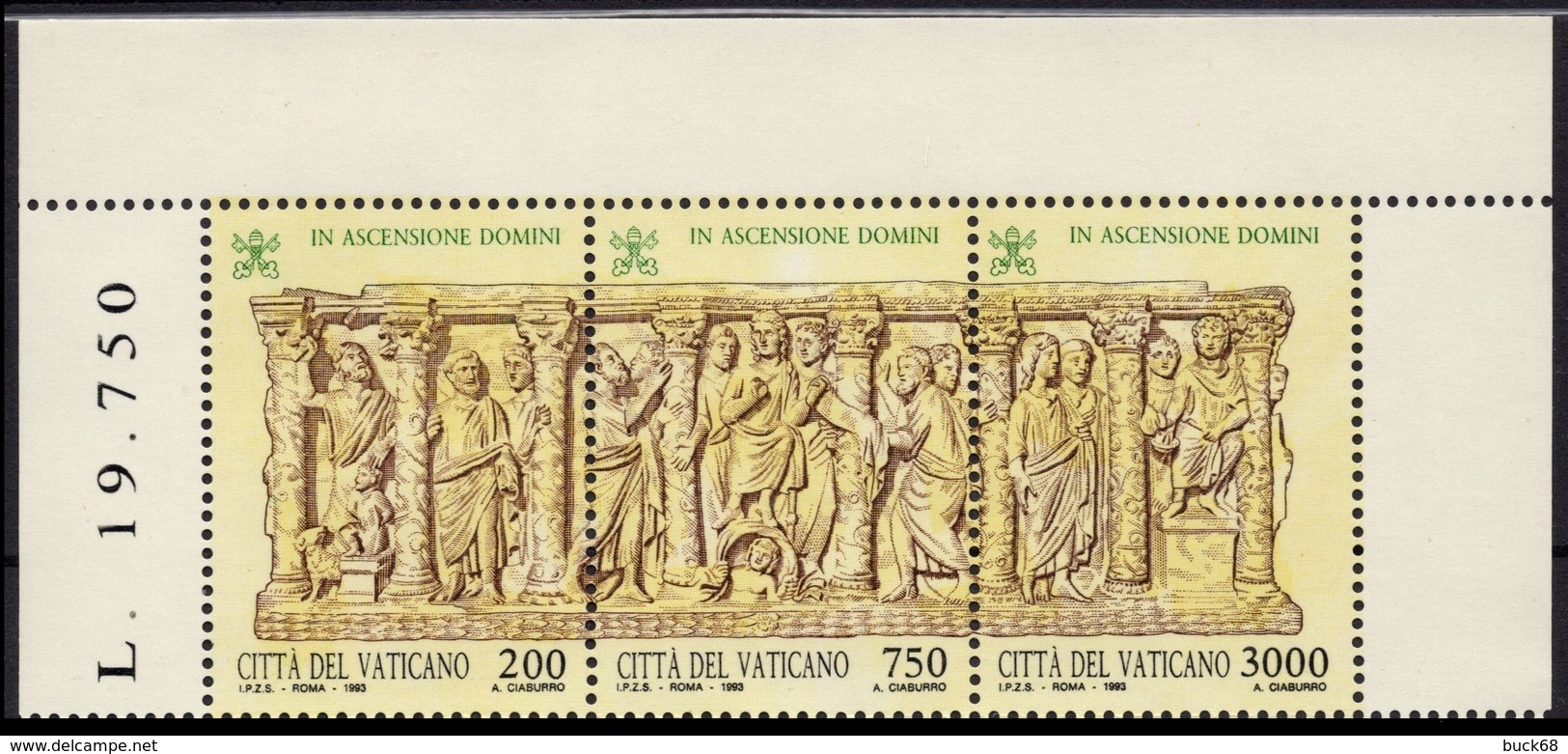 VATICAN Poste 956 à 958 ** MNH Ascension Du Seigneur Bas-relief Isaac Ponce Pilate (CV 7 €) 1 - Neufs