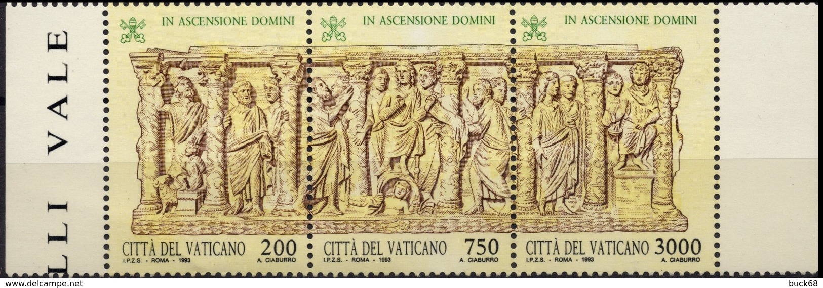 VATICAN Poste 956 à 958 ** MNH Ascension Du Seigneur Bas-relief Isaac Ponce Pilate (CV 7 €) 2 - Neufs