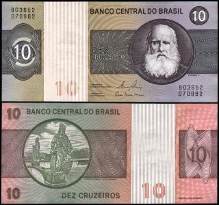 Brazil #193e, 10 Cruzeiros, ND (1980), UNC / NEUF - Brasilien