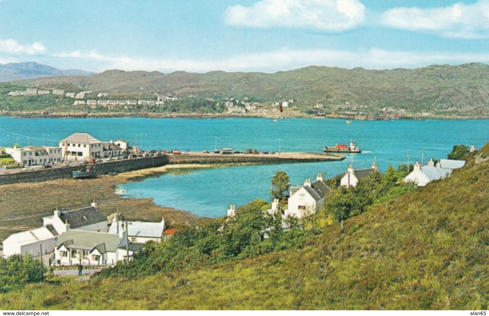 Kyleakin, Isle Of Skye Scotland, View Of Village And Harbour, Boat, C1970s/80s Postcard - Inverness-shire