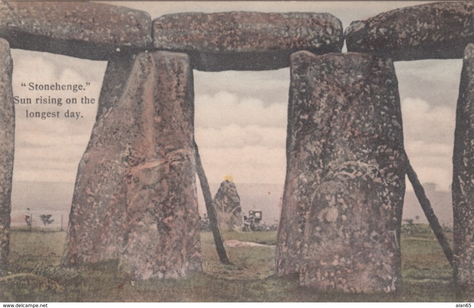 Stonehenge Sun Rising On Longest Day Of Year, Wiltshre UK, C1900s Postcard - Stonehenge