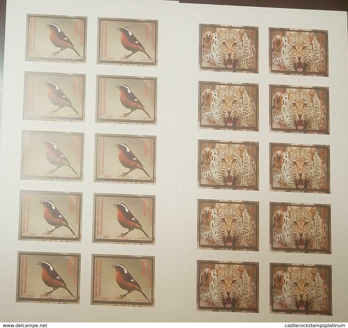 L) 2015 GEORGIA, ANIMALS, BIRDS, LEOPARD, NATURE, FAUNA, BLOCK - Georgia