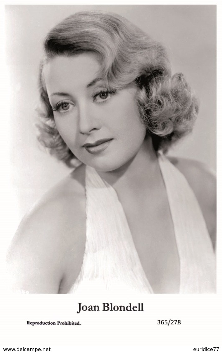 JOAN BLONDELL - Film Star Pin Up PHOTO POSTCARD- Publisher Swiftsure 2000 (2555/278) - Otros & Sin Clasificación