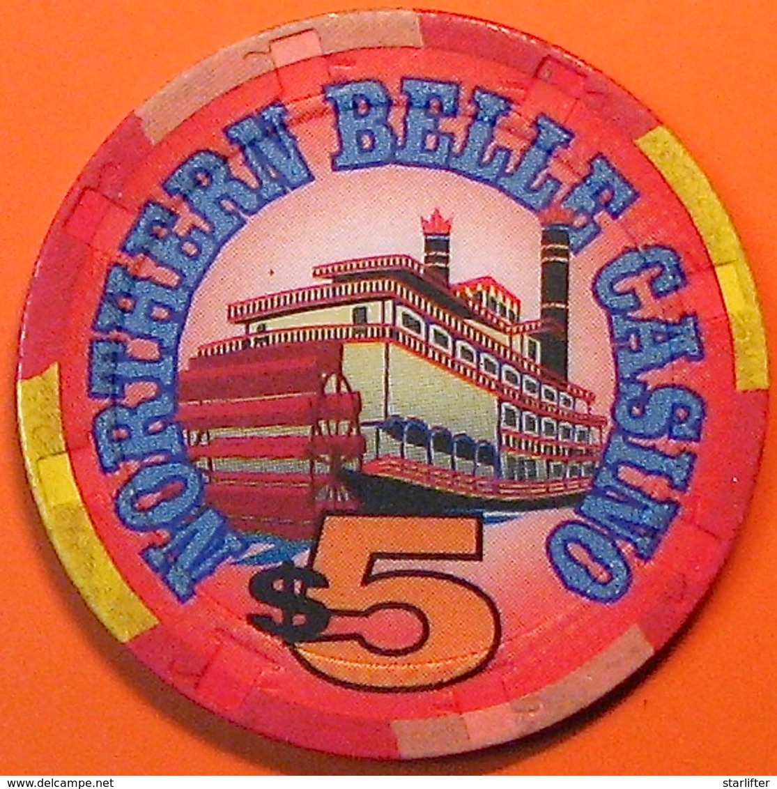 $5 Casino Chip. Northern Belle, Ontario, Canada. M98. - Casino