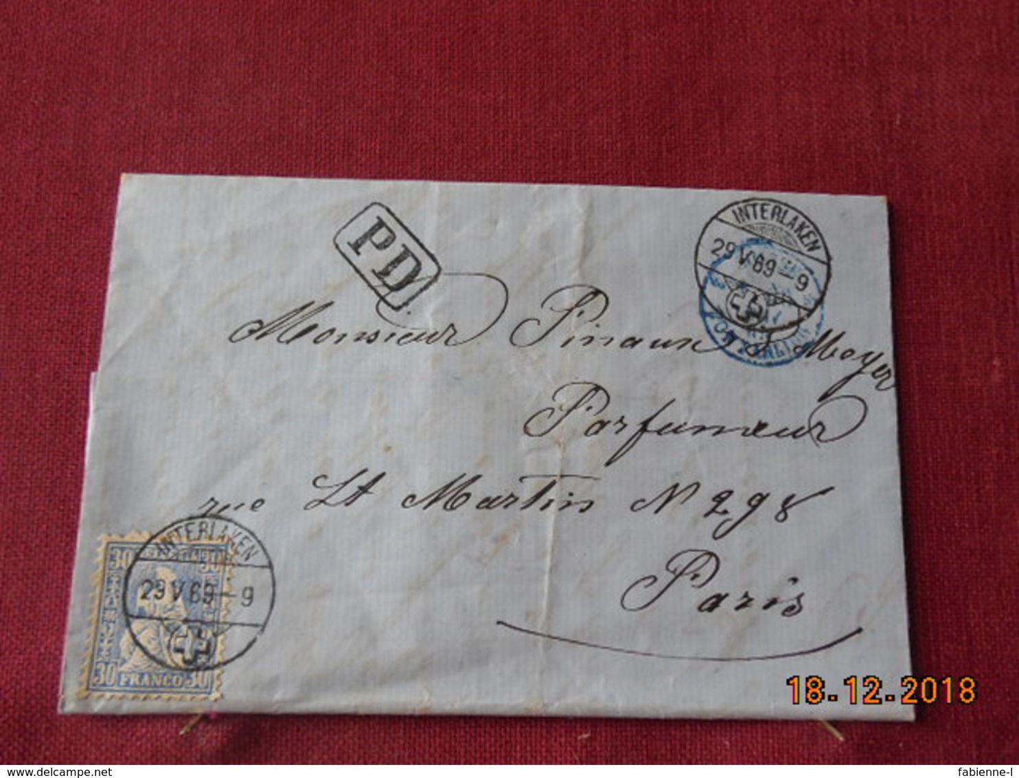 Lettre De Suisse De 1869 Pour Paris - Lettres & Documents