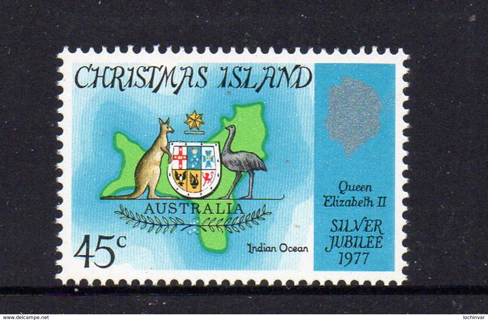 CHRISTMAS Is, 1977 QUEENS SILVER JUBILEE 1 MNH - Christmas Island