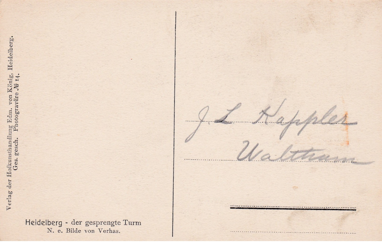 Old Post Card Of Der Gesprengte Turn,Heidelberg, Baden-Württemberg, Germany,J65. - Heidelberg