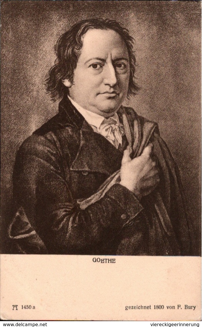 ! Alte Ansichtskarte Johann Wolfgang Goethe Um 1800 - Personnages Historiques