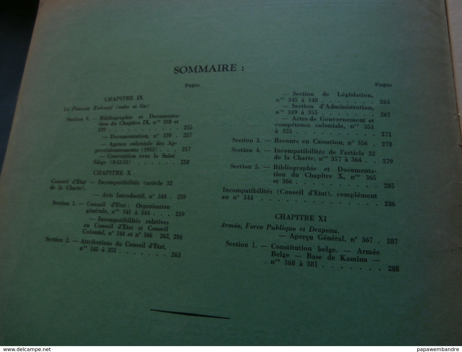 Congo Belge Et Ruanda-Urundi  : Fascicules IX-X (1954) : Force Publique (Heyse) - Frans