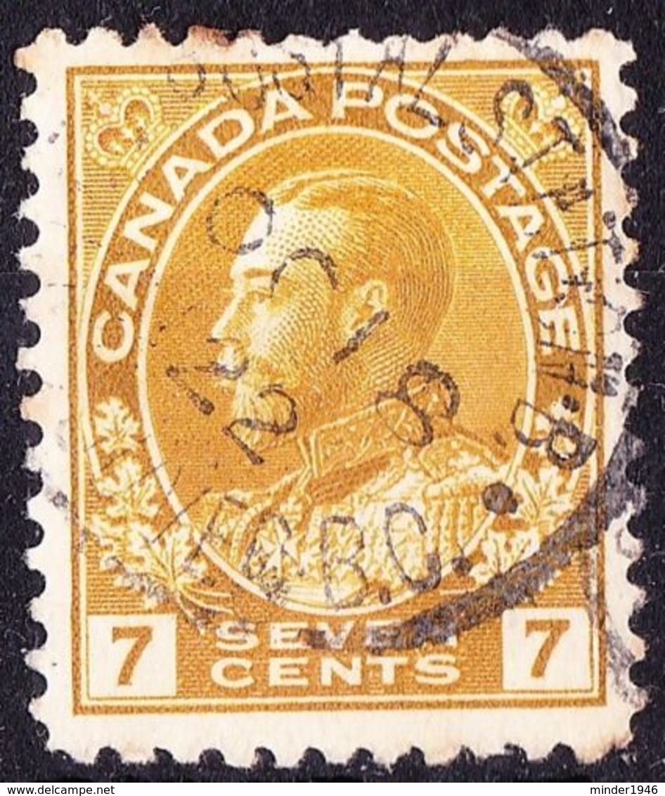 CANADA 1916 KGV 7c Yellow-Ocher SG209 Fine Used - Used Stamps