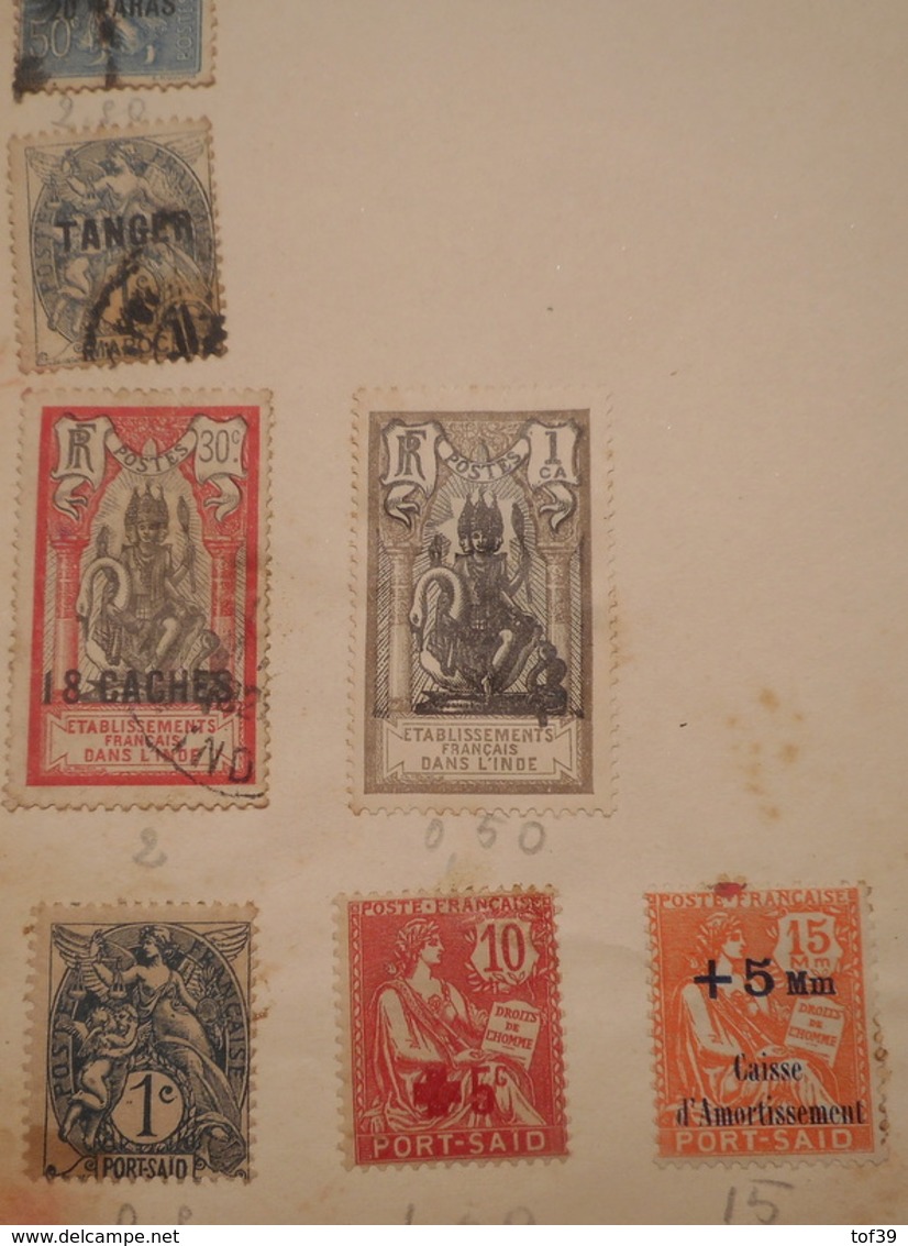 Lot De Timbres Anciens (a Voir ) Colonies Francaises ,inde,asie, Levant, Liberation - Autres & Non Classés