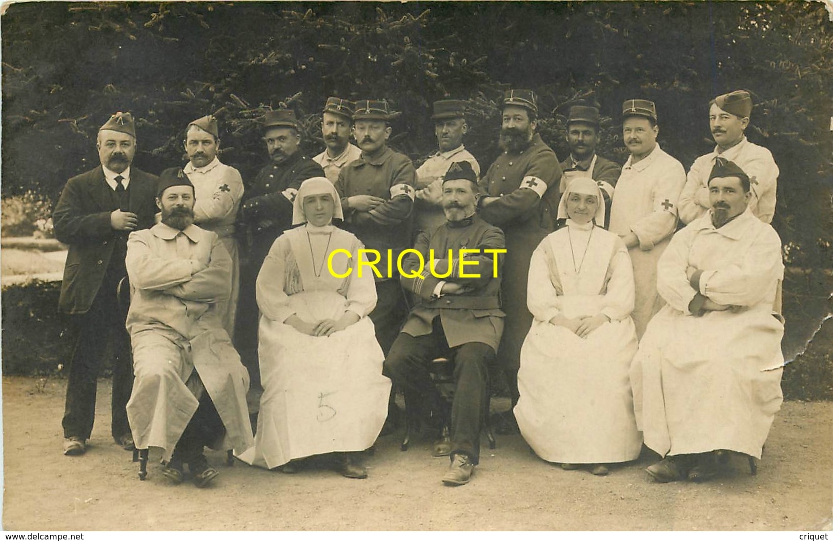 Guerre 14-18, Carte Photo De Médecins Militaires Et D'infirmières - Guerre 1914-18