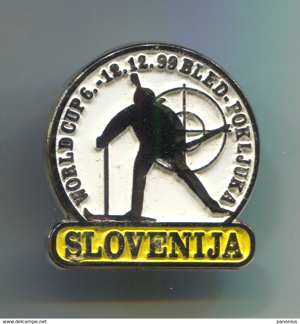 Ski Skiing Jumping - BIATHLON World Cup, Pokljuka Slovenia, Pin, Badge, Abzeichen - Biathlon