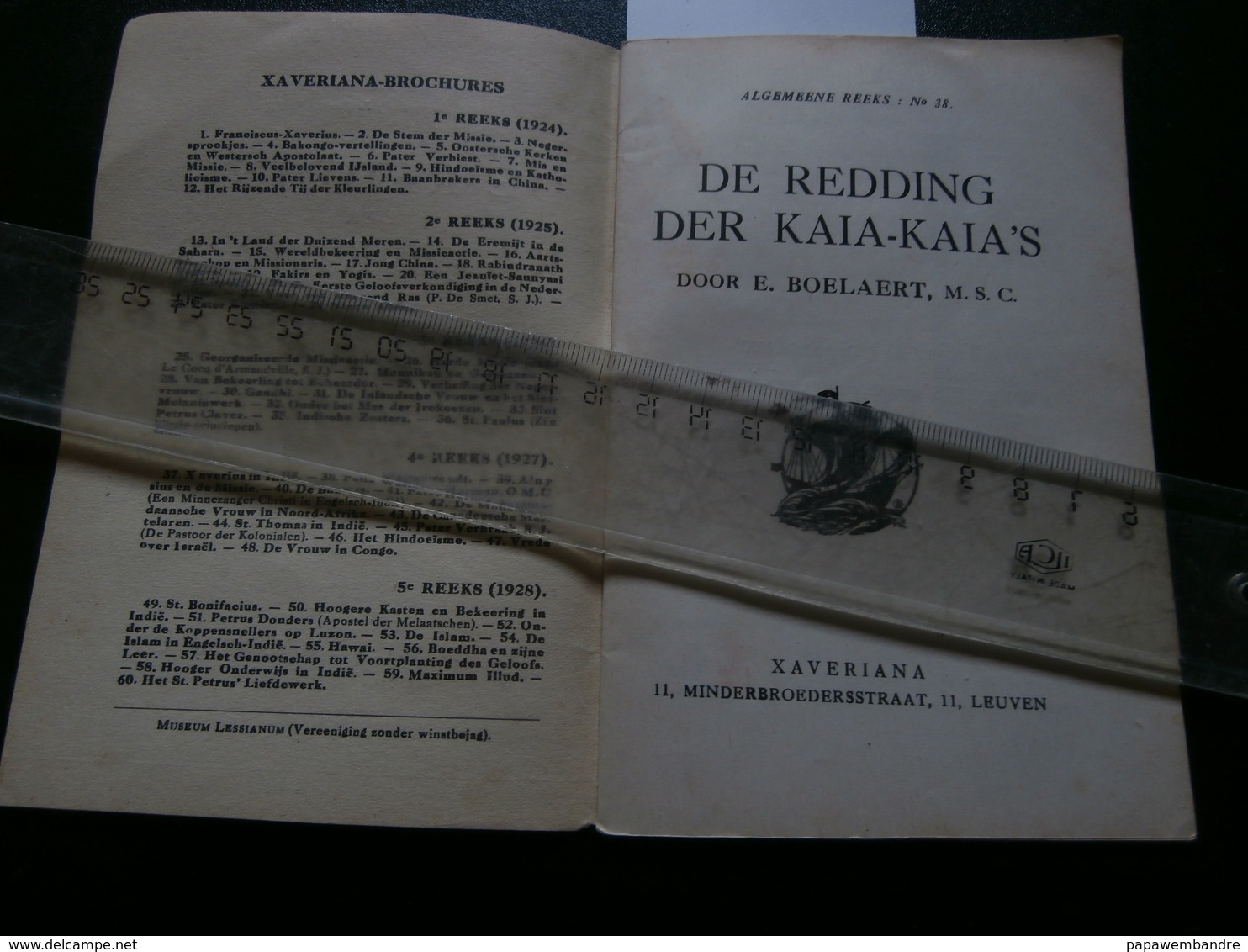 De Redding Der Kaia-Kaia's (Edmond Boelaert) Xaveriana 84 Dec 1930  P Vertenten - Anciens