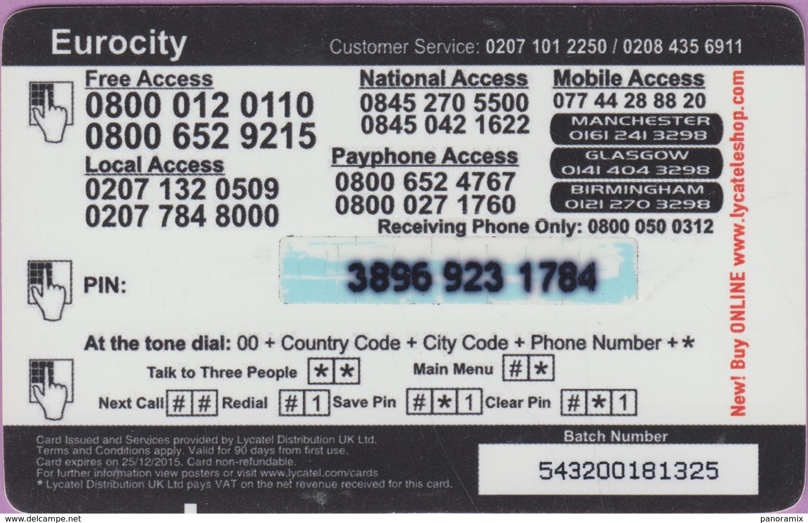 Télécarte Prépayée GB °° Eurocity £5 - Le Concorde Décolle RV °°  TBE - Zu Identifizieren