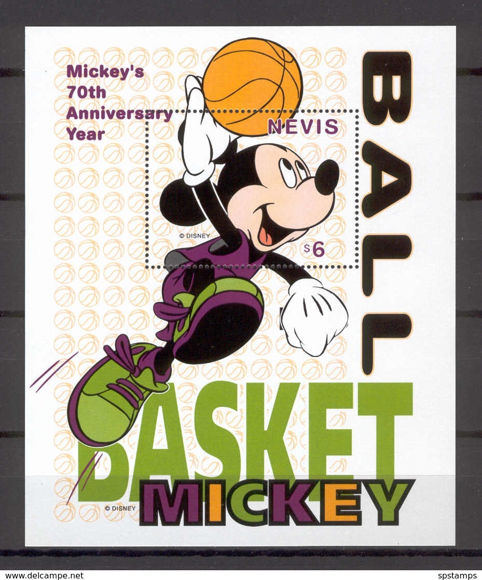 Disney Nevis 1998 Mickey - Basketball MS #4 MNH - Disney