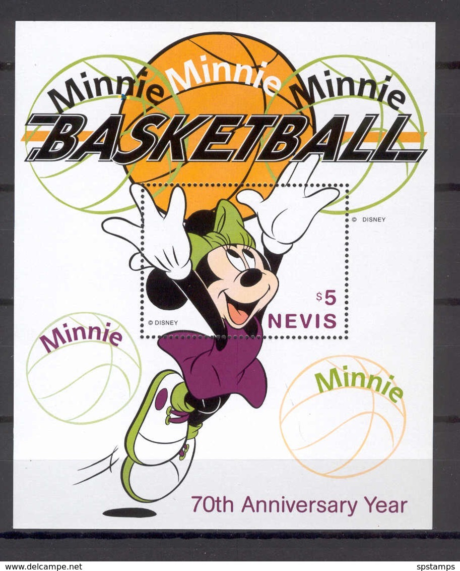 Disney Nevis 1998 Mickey - Basketball MS #3 MNH - Disney