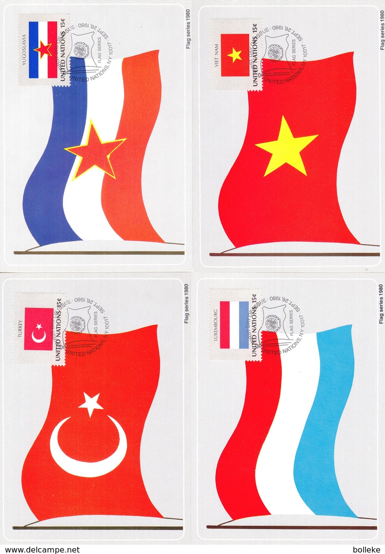 Drapeaux - Nations Unies - 16 Cartes Postales De 1980 - Oblit New York - Autres & Non Classés