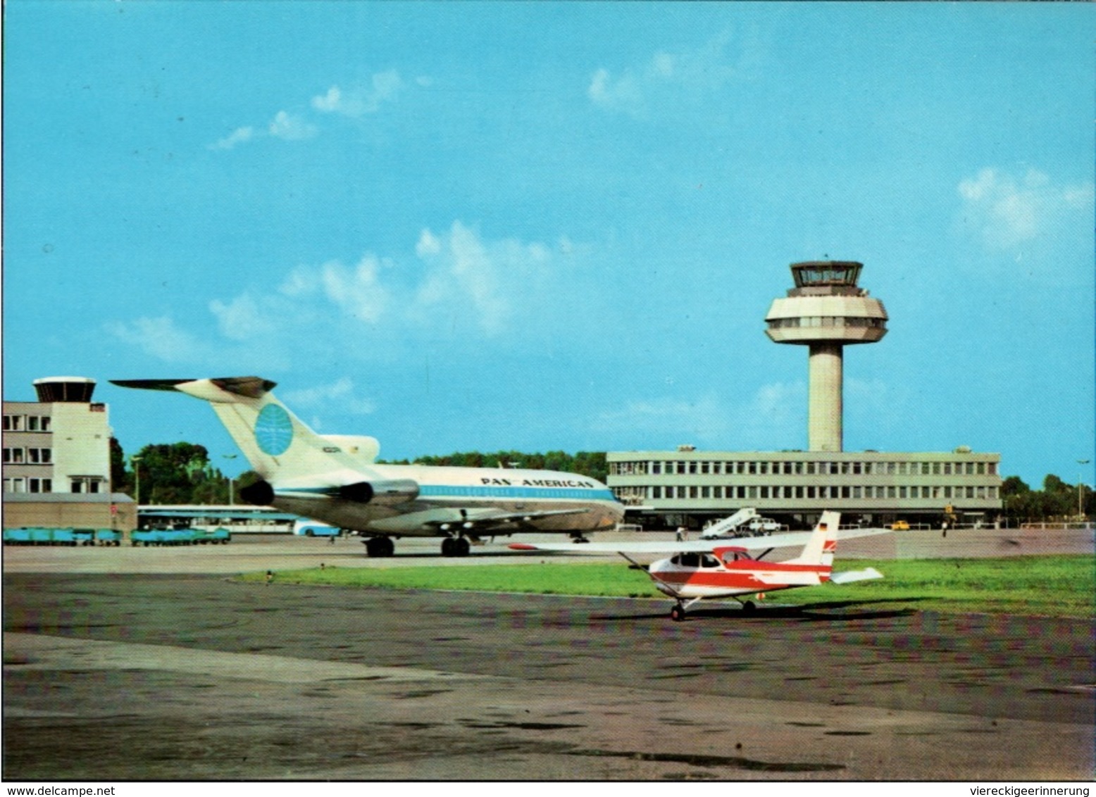 ! Moderne Ansichtskarte Flughafen Hannover, Flugzeuge, Pan Am, Boeing, Cessna, Tower - 1946-....: Moderne
