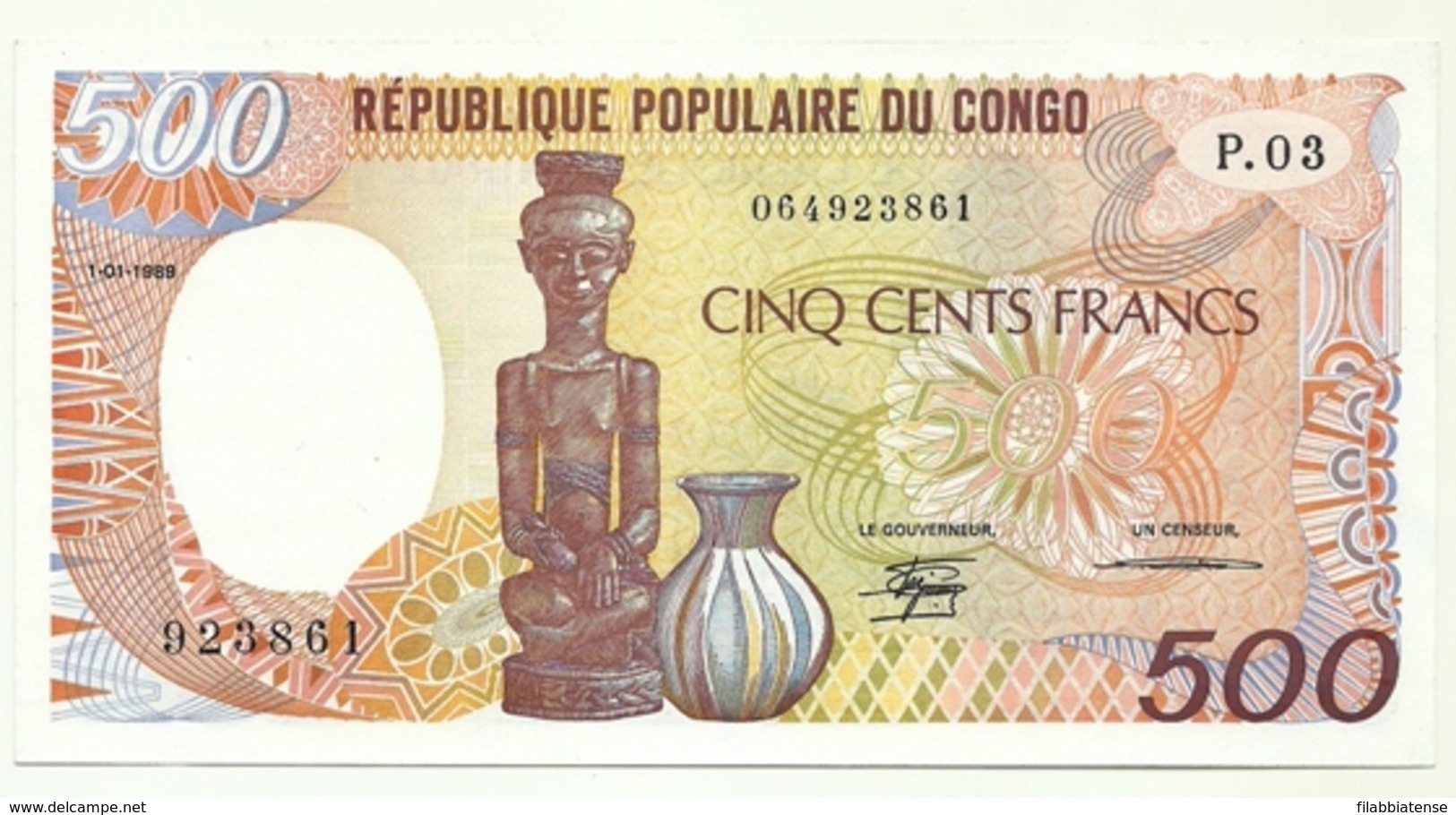 Congo - 500 Francs 1989 - République Du Congo (Congo-Brazzaville)