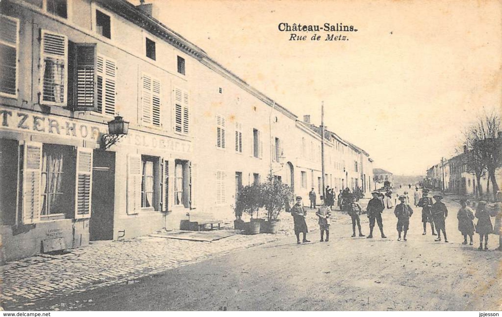 MOSELLE  57  CHATEAU SALINS  RUE DE METZ - COMMERCE - Chateau Salins