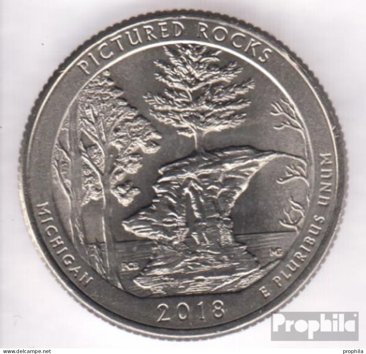 USA KM-Nr. : 2018 Stgl./unzirkuliert Pictured Rocks National Lakeshore Stgl./unzirkuliert 2018 25 Cent George Pictured R - 2010-...: National Parks