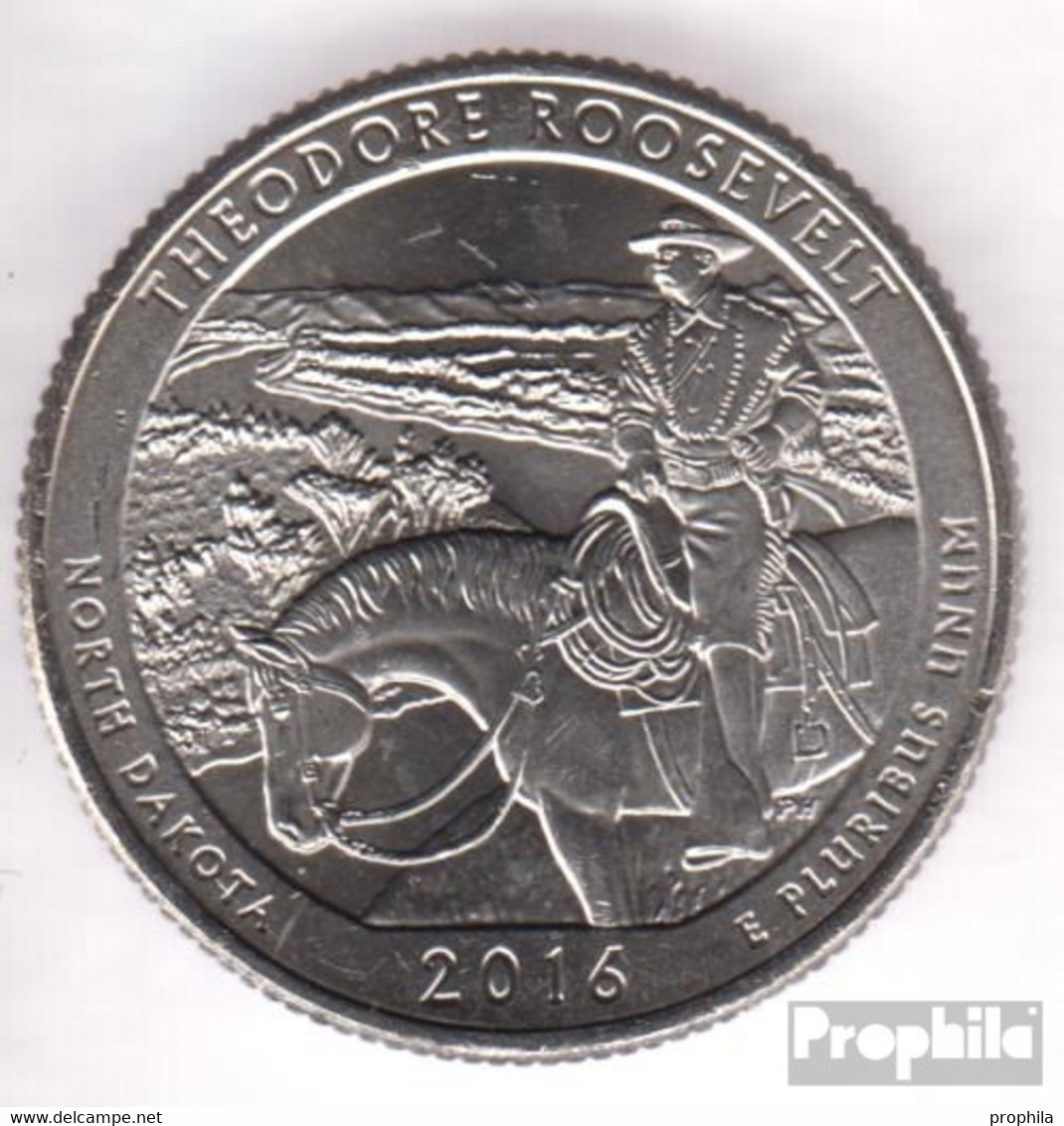 USA KM-Nr. : 2016 Stgl./unzirkuliert Theodore Roosevelt National Park Stgl./unzirkuliert 2016 25 Cent Roosevelt National - 2010-...: National Parks