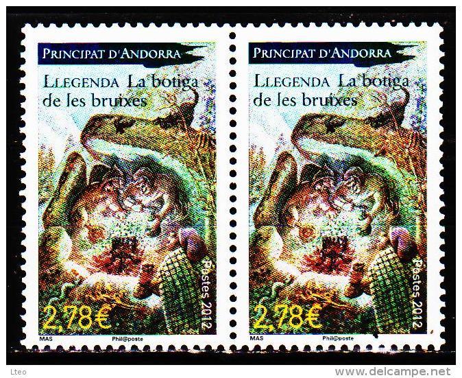 Andorre 2012 Légende " La Boutique Des Sorcières " ( Paire ) - Unused Stamps