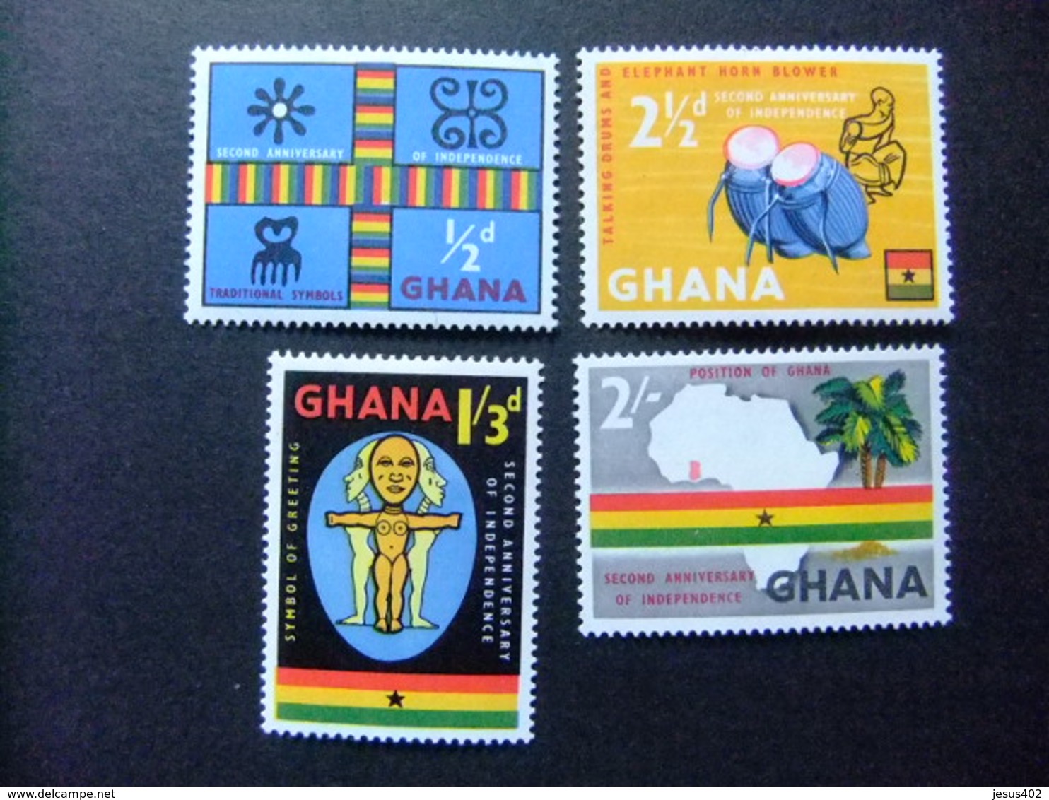 GHANA 1959 2 Aniversario De La Independencia Yvert 35 / 38 ** MNH - Ghana (1957-...)