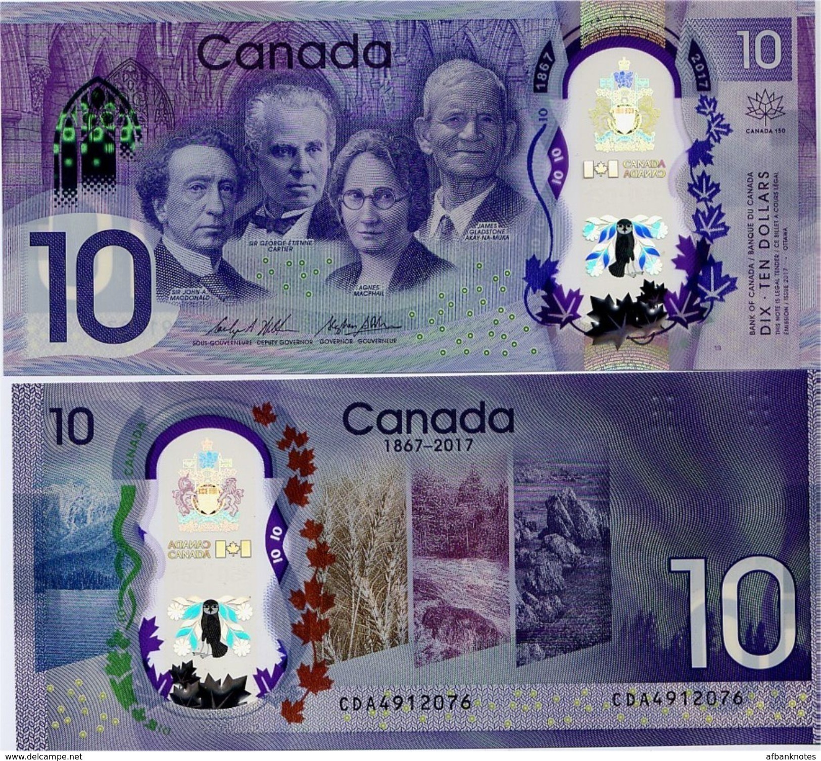 CANADA       10 Dollars       Comm.       P-112       2017        UNC - Canada